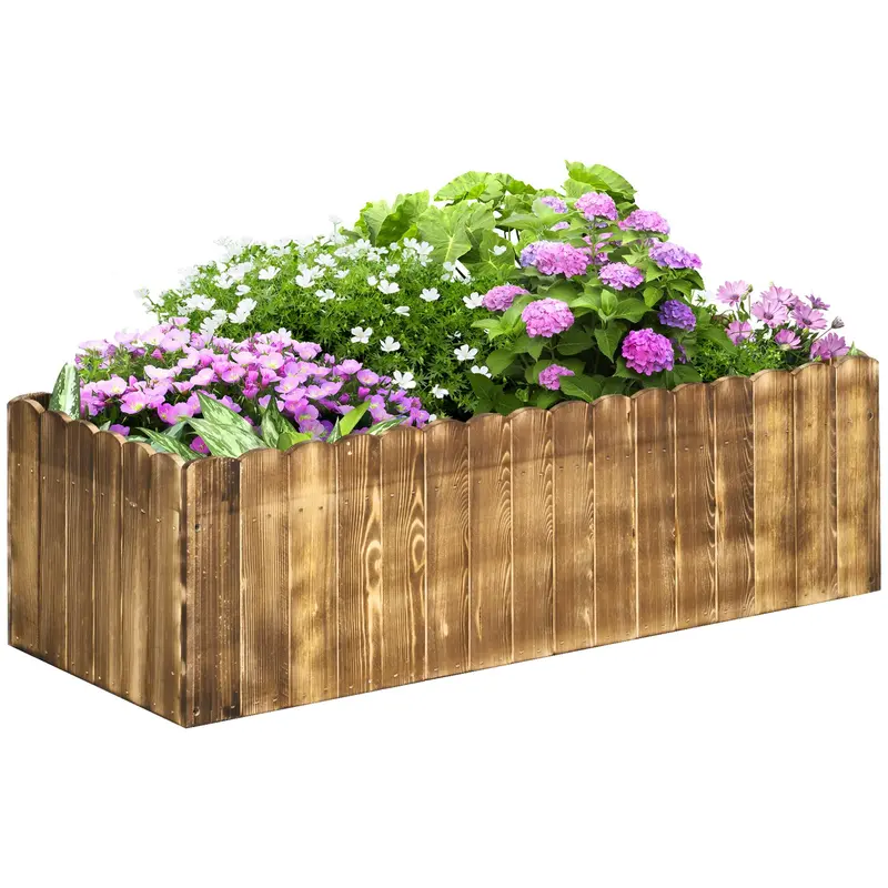 109-Litre Tall Raised Garden Bed – Sturdy Wooden Planter for Home Gardening