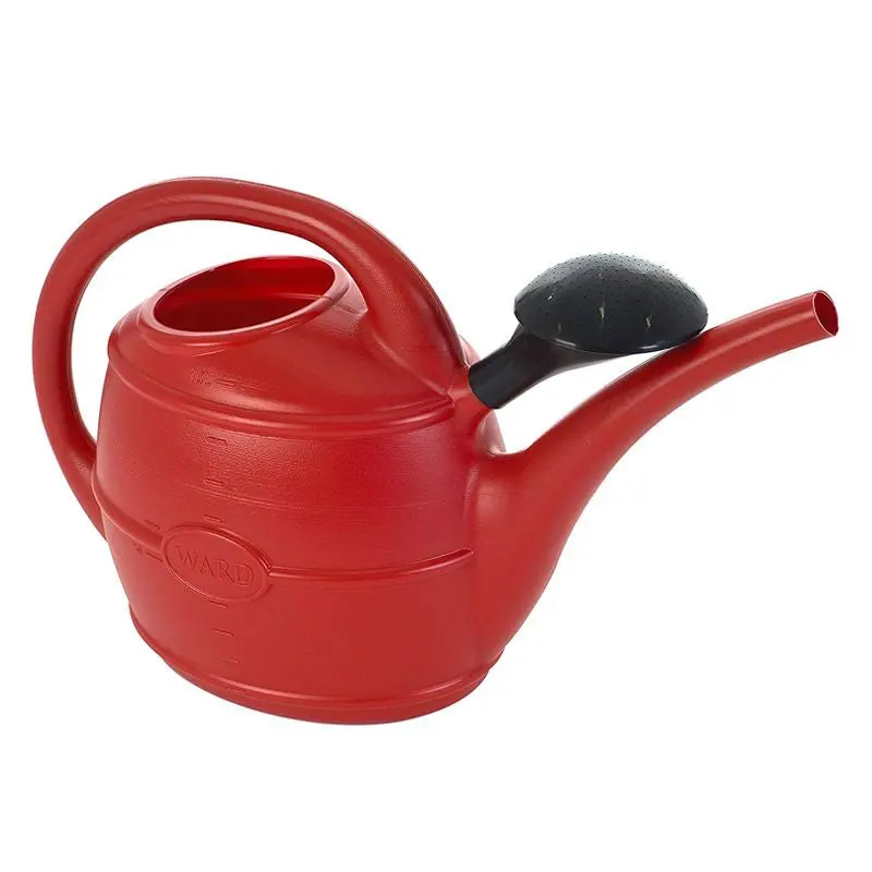 10L Red Plastic Watering Can – Ergonomic Garden Can with Comfort Grip