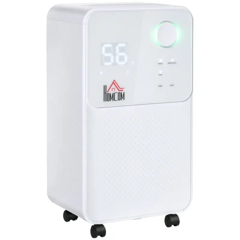 12L/Day Portable Dehumidifier – 2L Capacity, Ideal for Bedrooms, Basements & Laundry Spaces
