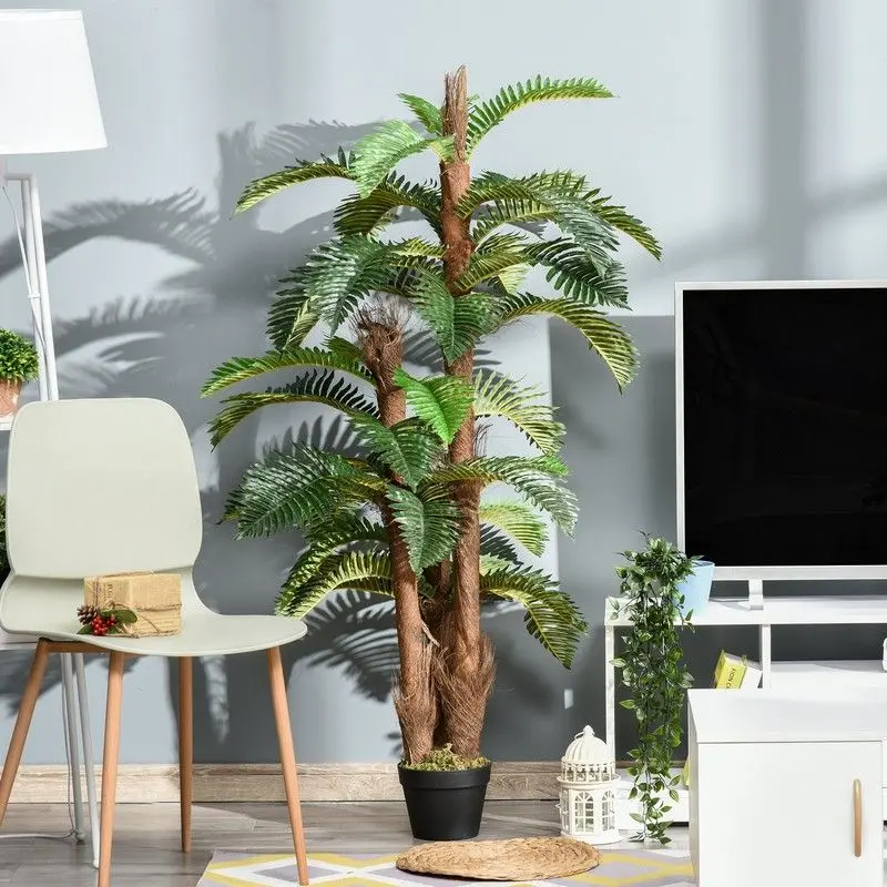 150 cm Artificial Fern Tree with 36 Leaves and Nursery Pot – Realistic Fake Plant for Home or Garden