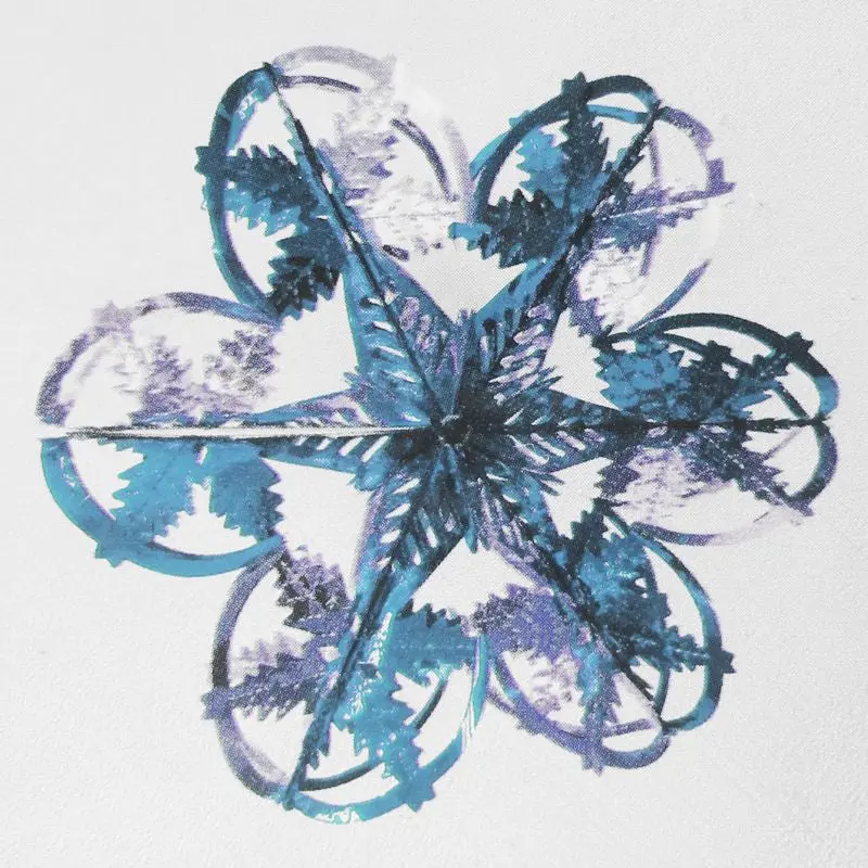 16-Inch Blue and Silver Starburst Christmas Ornament