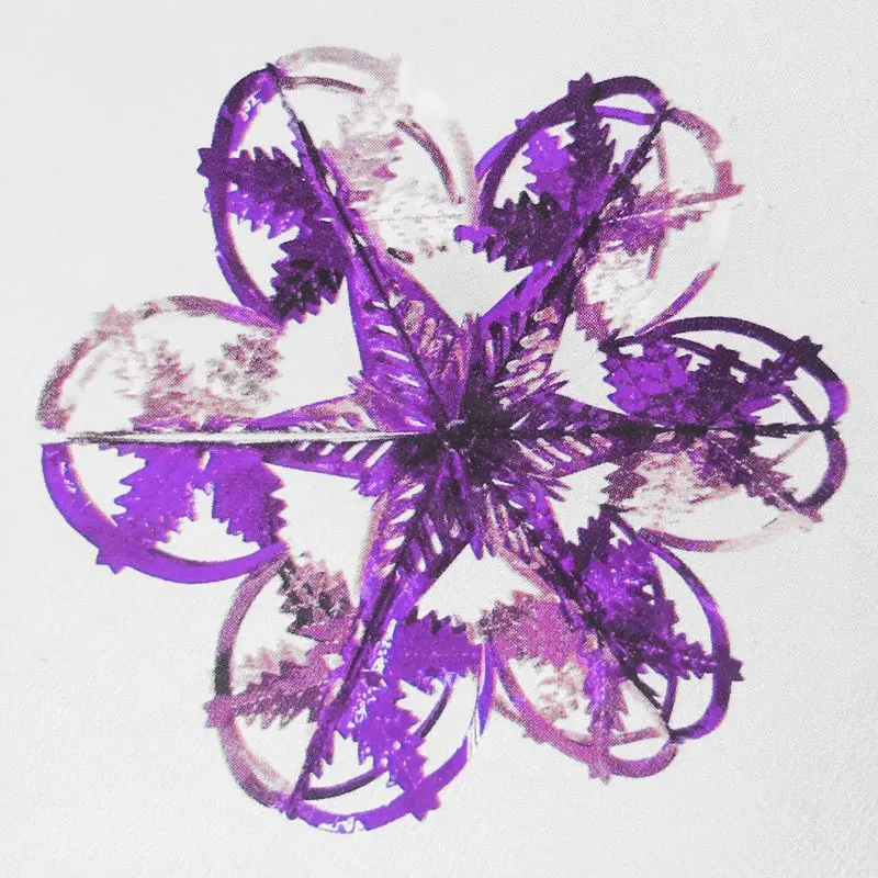 16-Inch Starburst Christmas Ornament – Purple and Silver Metallic Finish