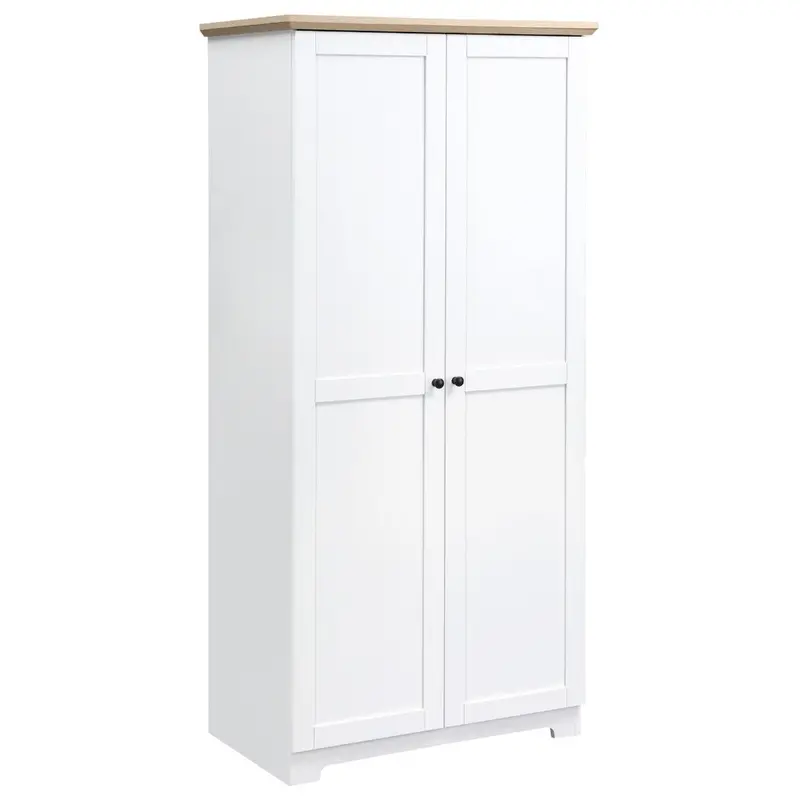 172cm Freestanding Wooden Kitchen Cabinet – Rustic Storage Unit with Shelves & Adjustable Interior