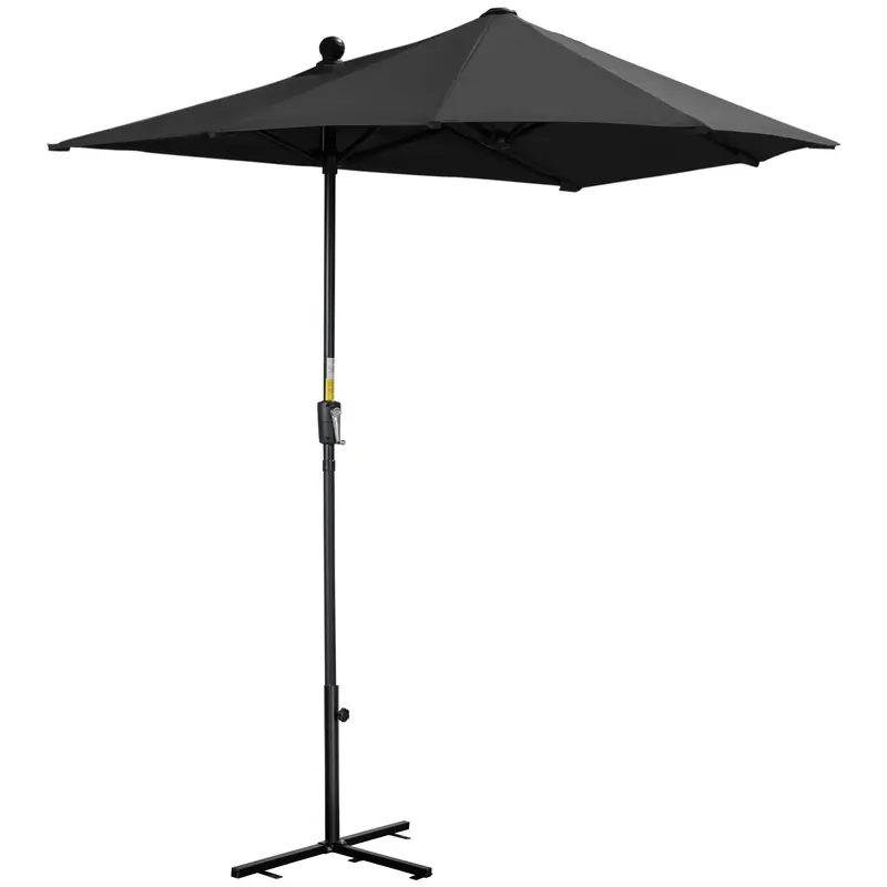 2-Meter Half-Cut Garden Parasol – Compact Side-Shade Umbrella for Balconies, Decks & Tight Spaces