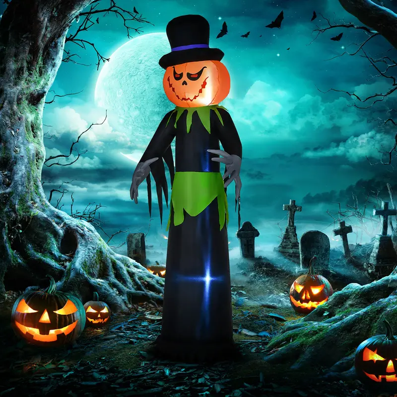 250cm Inflatable Pumpkin Man Halloween Decoration – Outdoor-Friendly