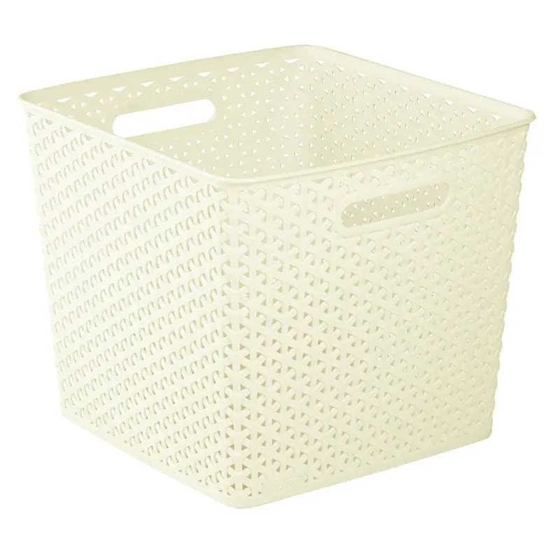 25L Cream Plastic Basket with Modern Design – My Style by Curver