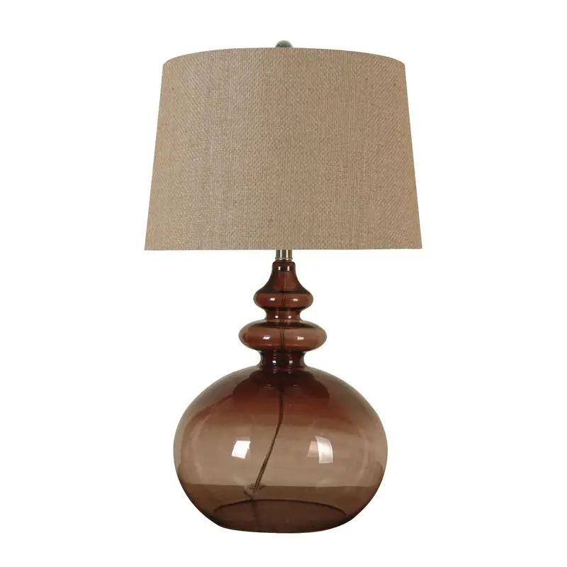 27.5-Inch Clear Glass Table Lamp Set (2 pcs)