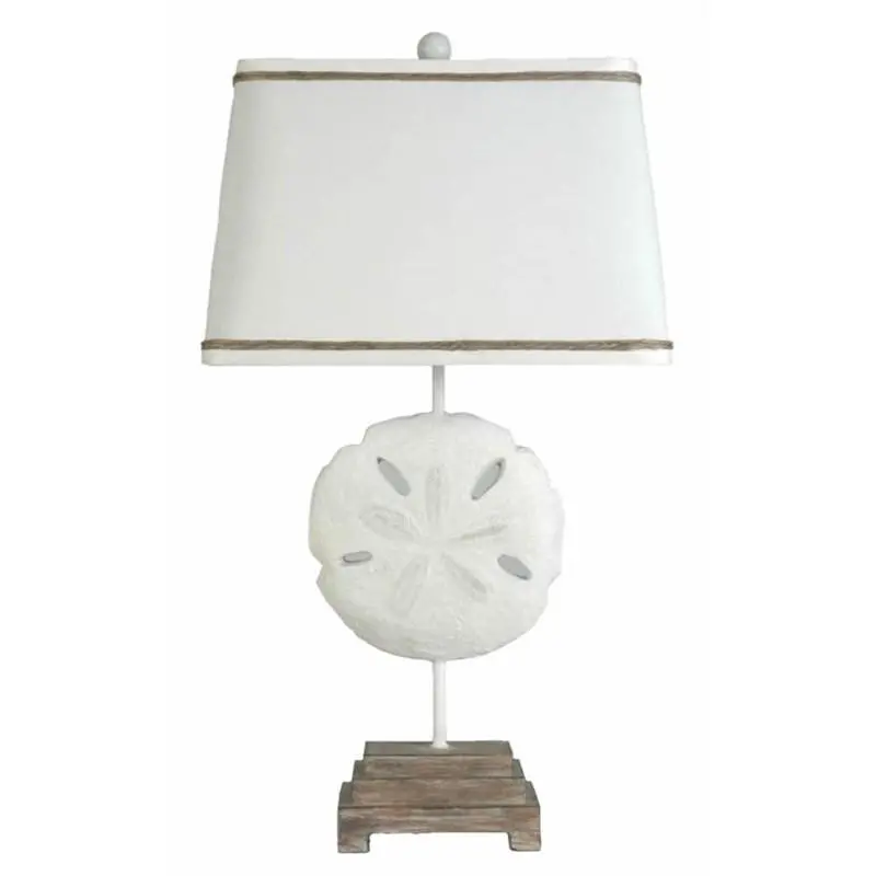 27.75-Inch Sand Dollar–Themed Table Lamp Duo