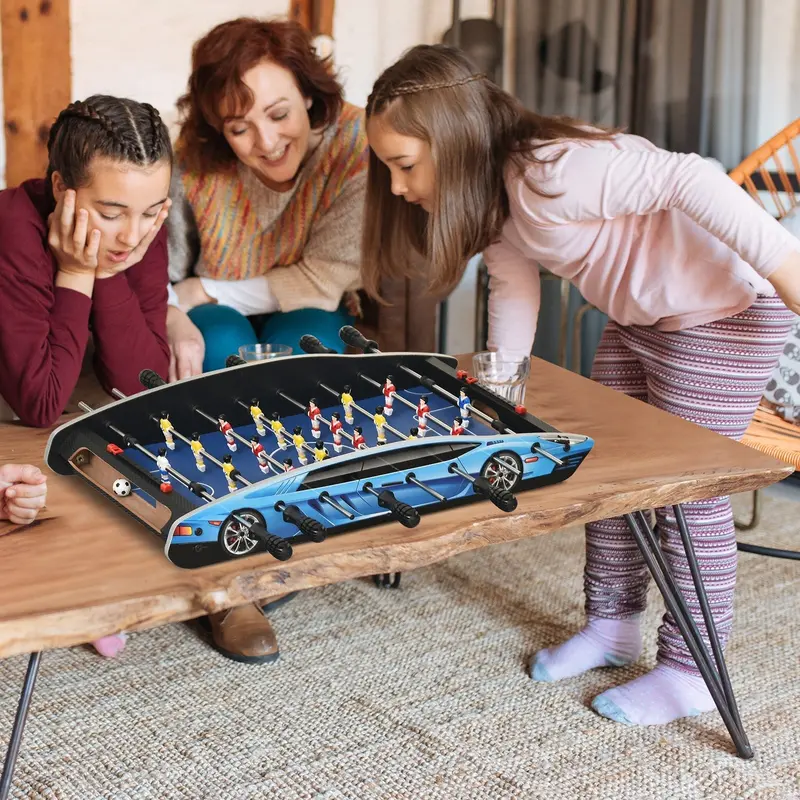 2ft Blue Football Tabletop Game – MDF Indoor Foosball Table for Casual Play