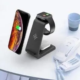 3-in-1 Qi-Certified Fast Wireless Charging Stand