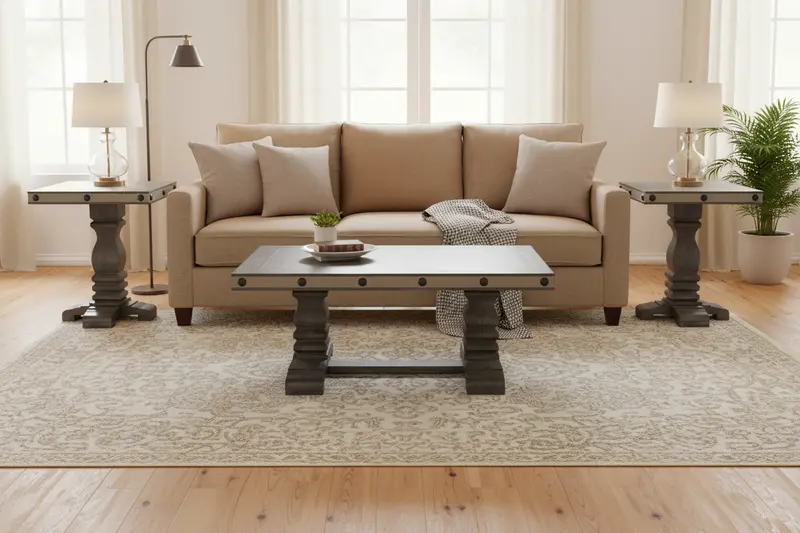 3-Piece Nested Coffee Table Set – Modern Style