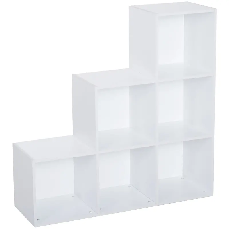 3-Tier Cube Shelving Unit – 6-Compartment Modular Storage Cabinet for Living Room or Office