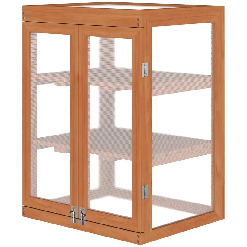 3-Tier Polycarbonate Greenhouse for Balconies & Small Gardens with Storage Shelf