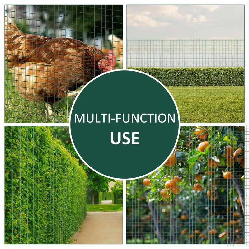 30-Meter Dark Green PVC-Coated Welded Wire Mesh – Chicken Run Fencing