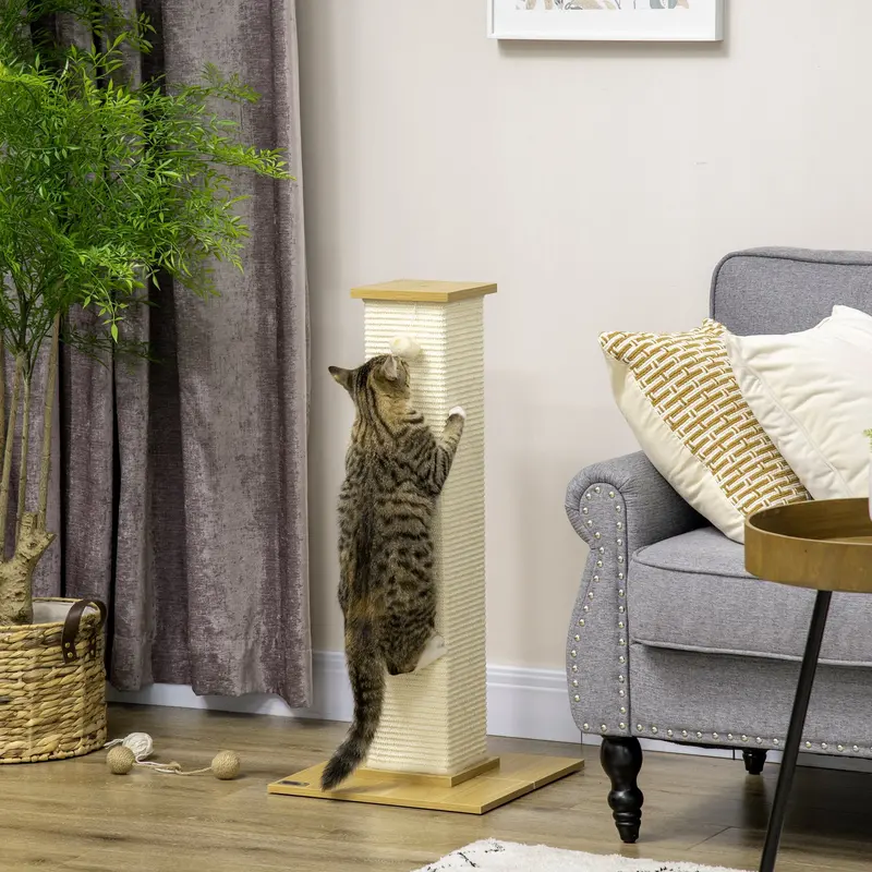 80 cm Tall Cat Scratching Post – Durable Vertical Play Center for Kittens & Cats