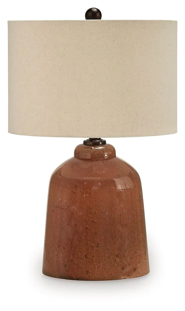 Aaleahya Rust-Toned Glass Table Lamp