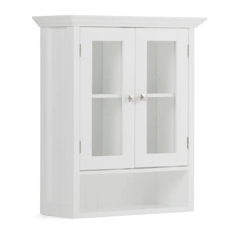 Acadian Double-Door Wall Cabinet in Pure White