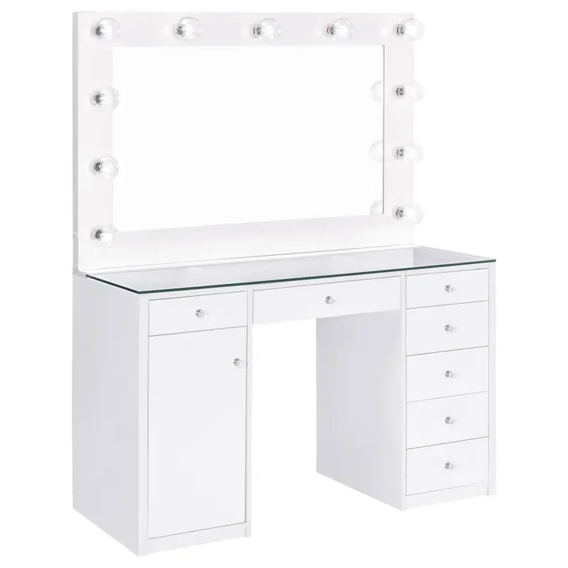 Acena 7-Drawer Lighted Vanity Set