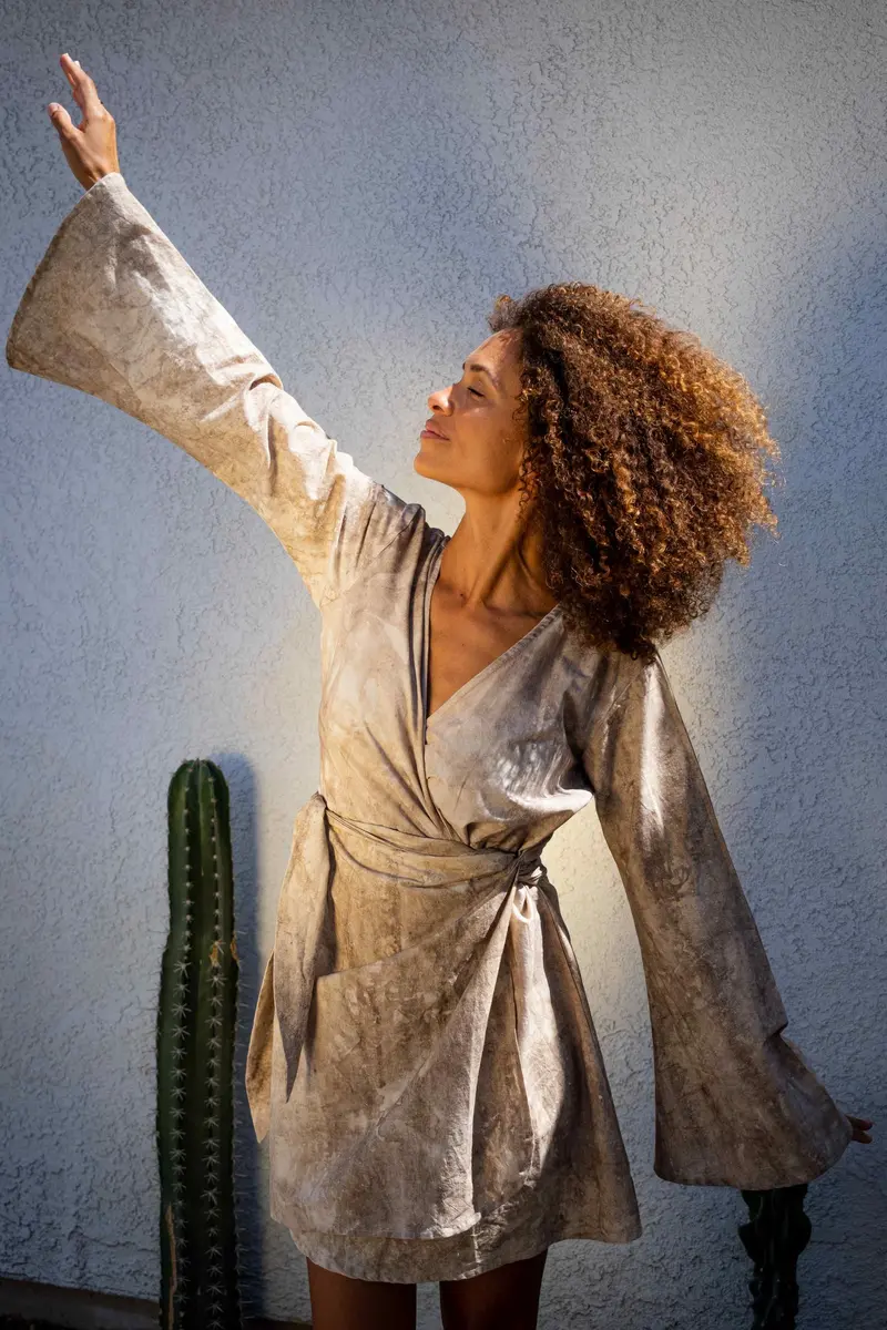 Adjustable Organic Cotton Wrap Dress