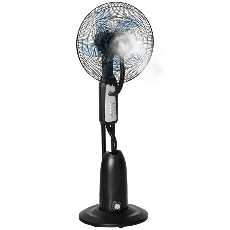 Adjustable Pedestal Fan with Built-in Mist Cooling System