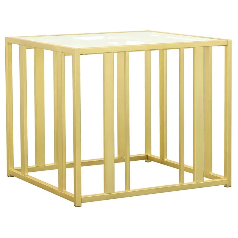Adri Rectangular Glass Side Table for Living Room
