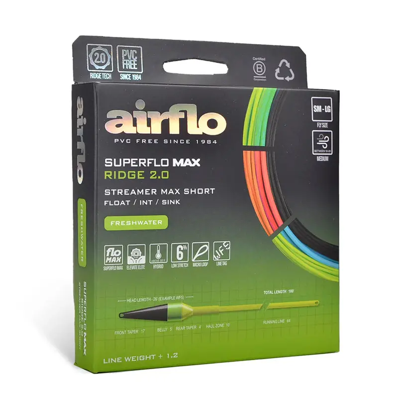 Airflo Superflo Max Ridge 2.0 Streamer Fly Line – Short Head Design