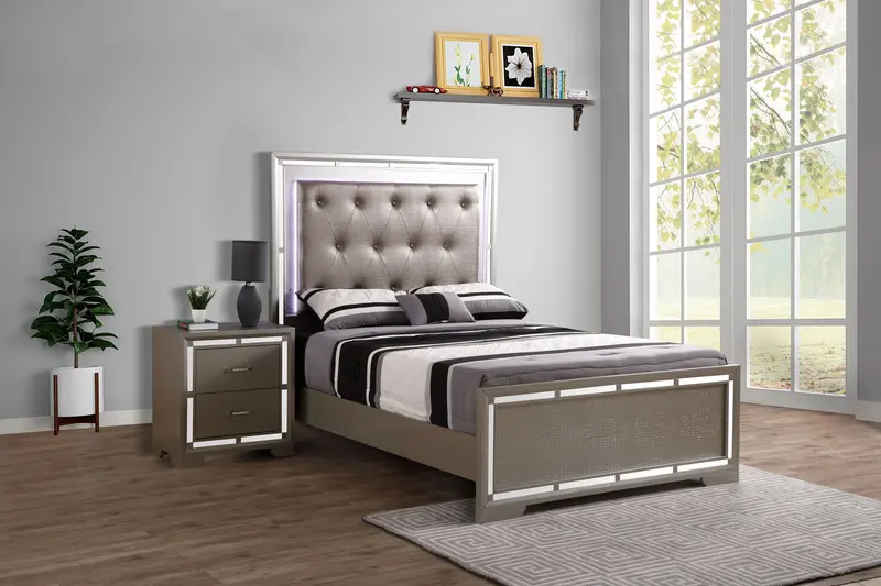 Alana Stylish Upholstered Platform Bed