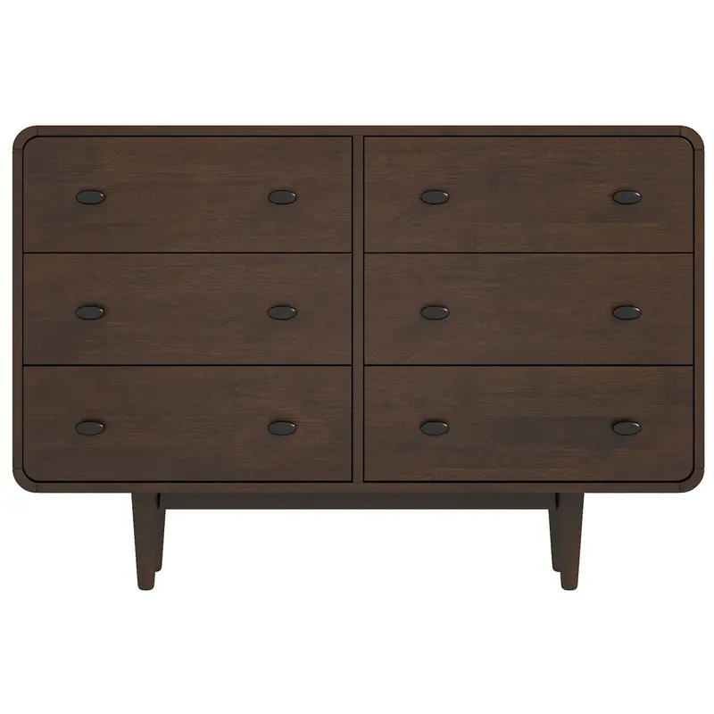 Alexa Rustic Brown Wood Dresser with Soft-Close Drawers