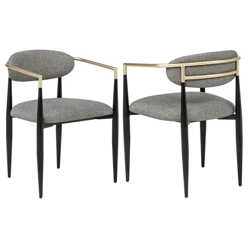 Alexis Fabric Armchair Set – 2-Piece Upholstered Dining Chairs