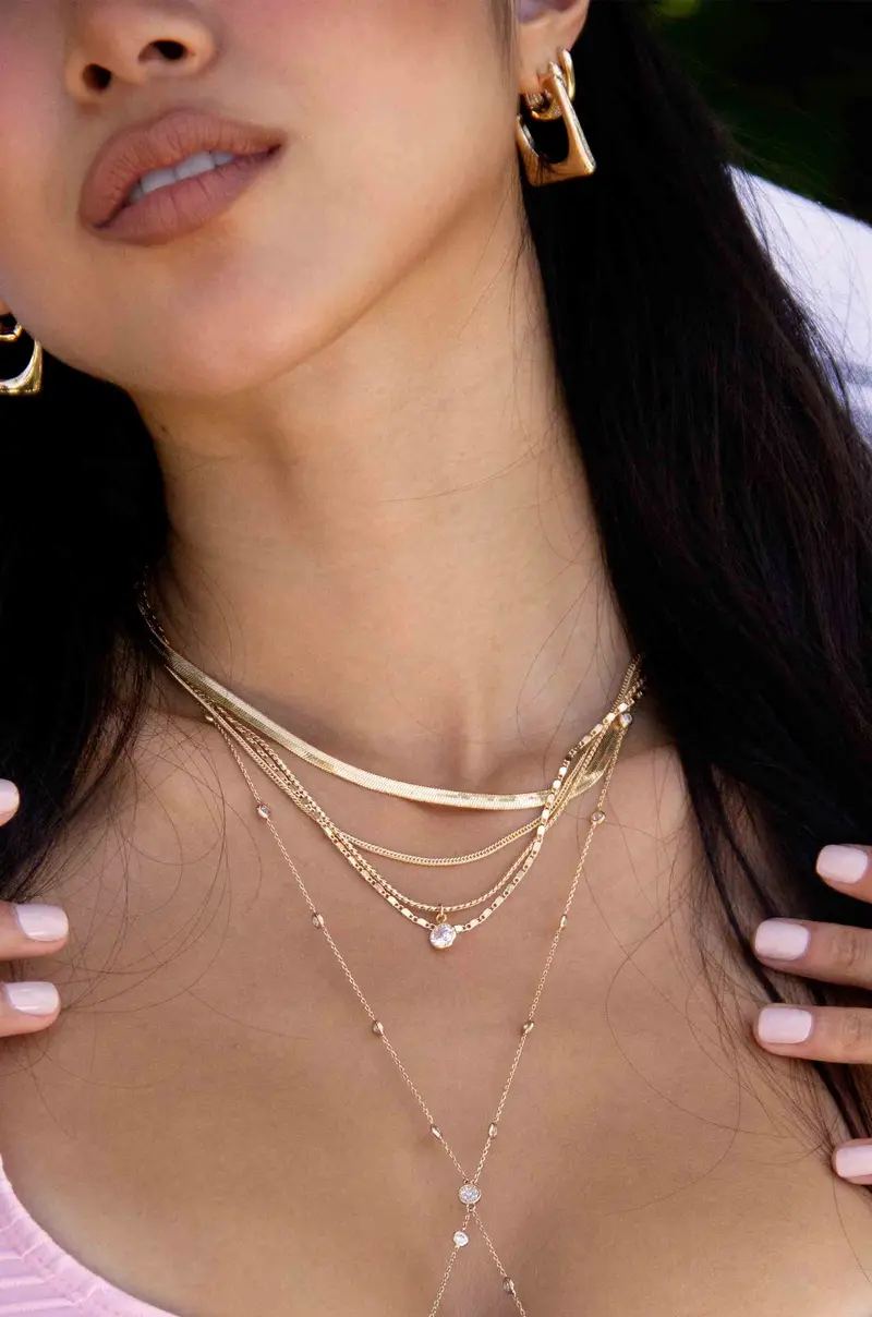 All the Chains Layered Necklace by Ettika
