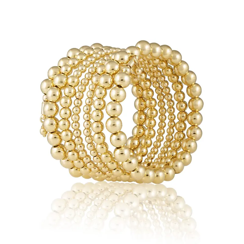 Allison 6-Row Beaded Wrap Bracelet