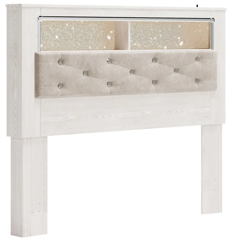 Altyra Panel-Style Bookcase Headboard – Modern Bedroom Accent