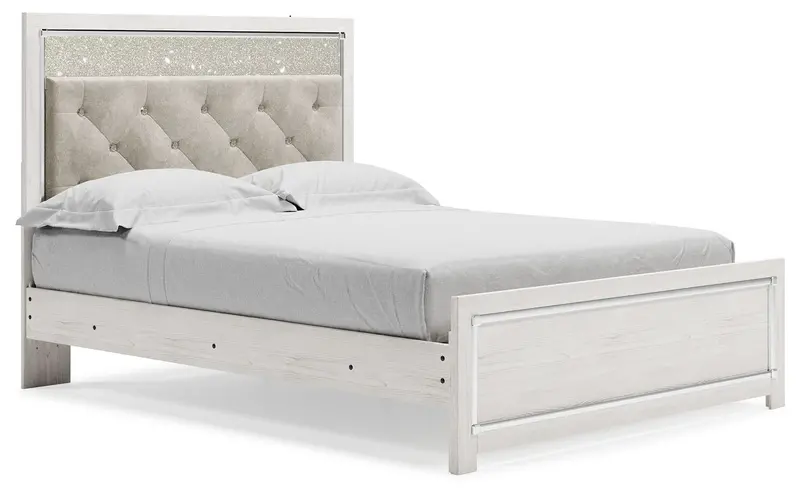 Altyra Tufted Upholstered Panel Bed