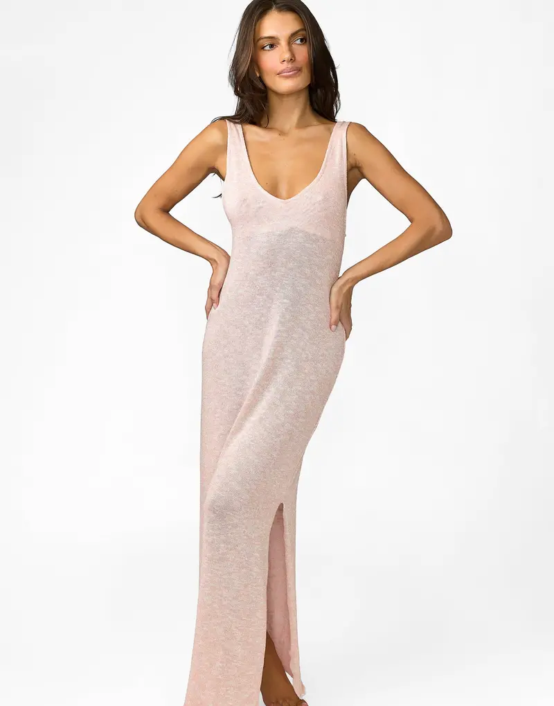 Amaia Pink Knit Maxi Dress