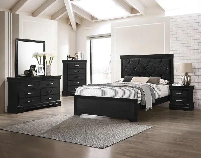 Amalia Black Full-Length Dresser Mirror
