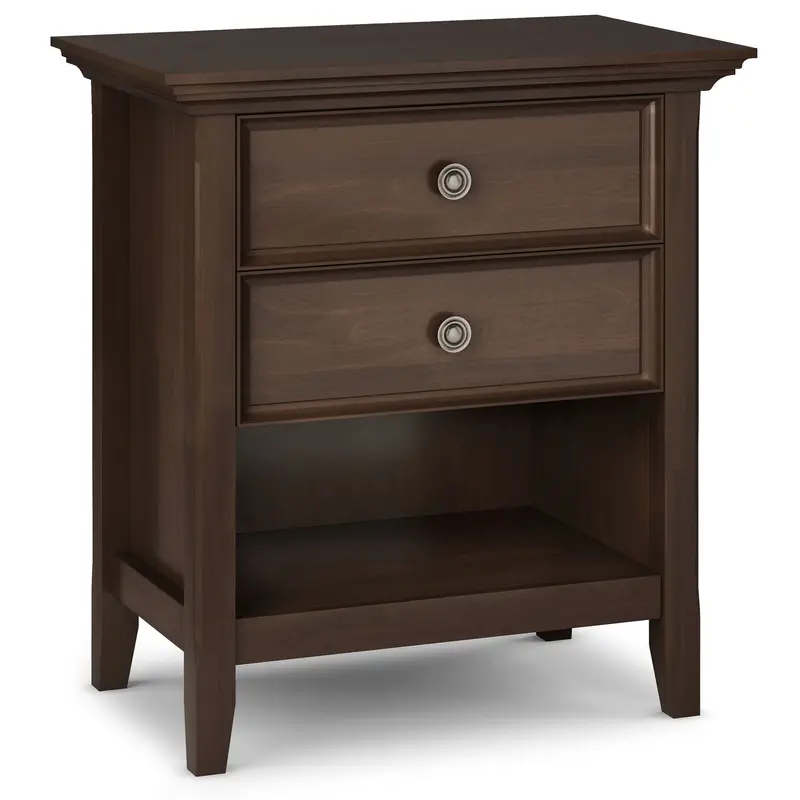 Amherst Compact Bedside Table – Handmade Wood or Metal Nightstand for Small Spaces