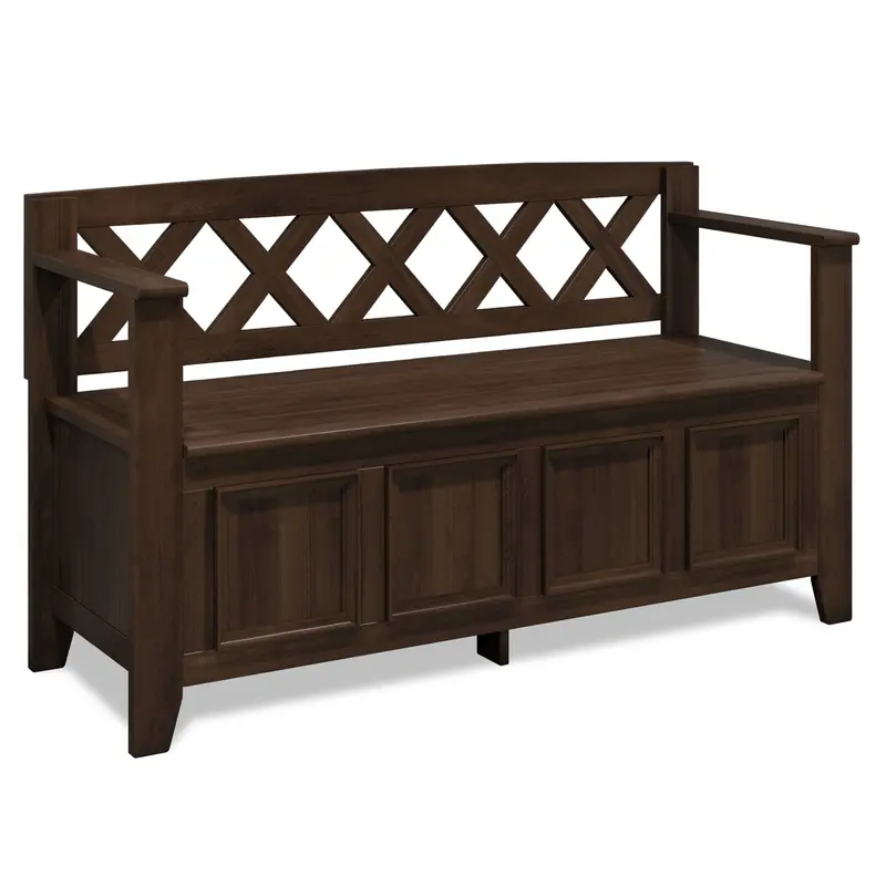 Amherst Entryway Bench – Compact Hallway Seat with Hidden Shoe Storage