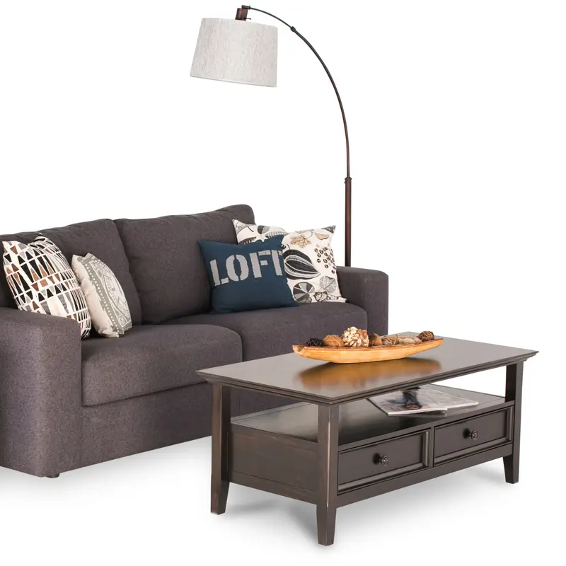 Amherst Hickory-Brown Coffee Table with Rustic Elegance