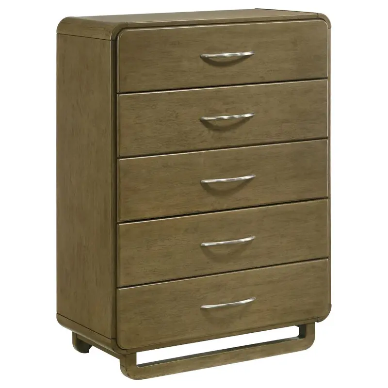 Amsbury 5-Drawer Nutmeg Chest of Drawers