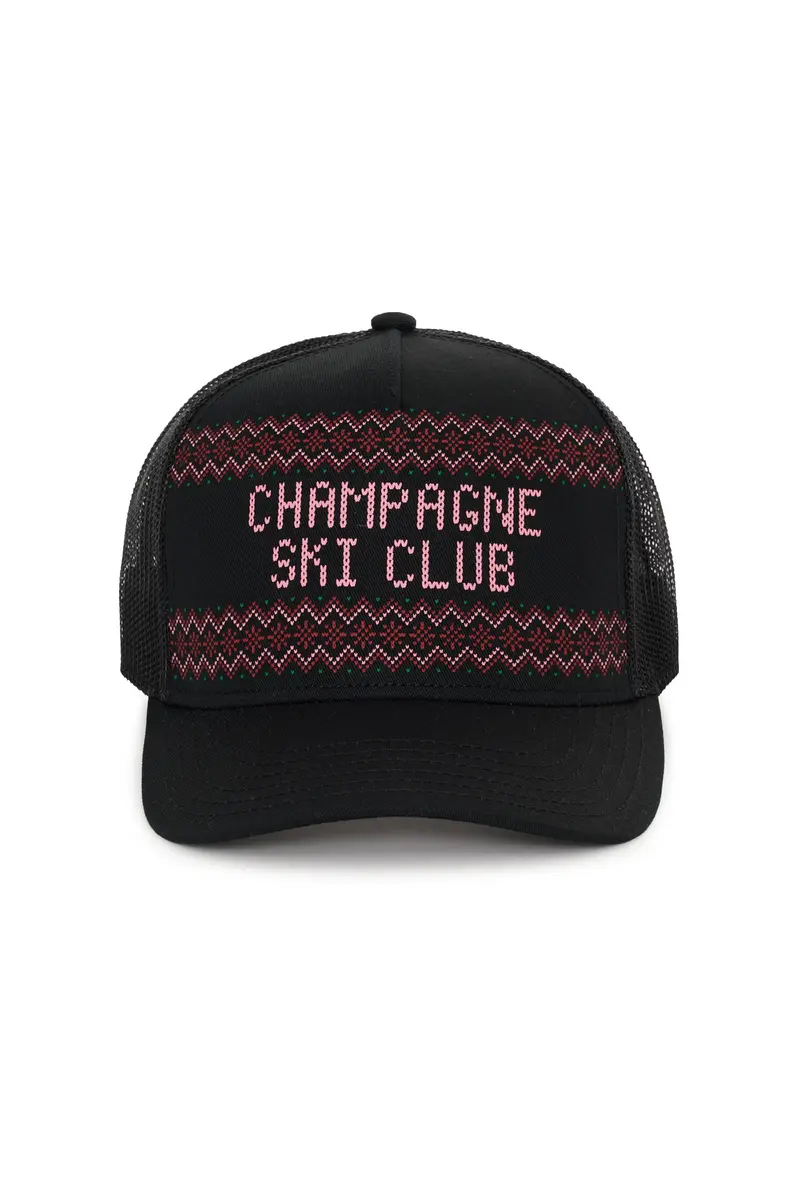 Anthropologie x Beach Riot Black Champagne Trucker Hat – Ski Club Edition