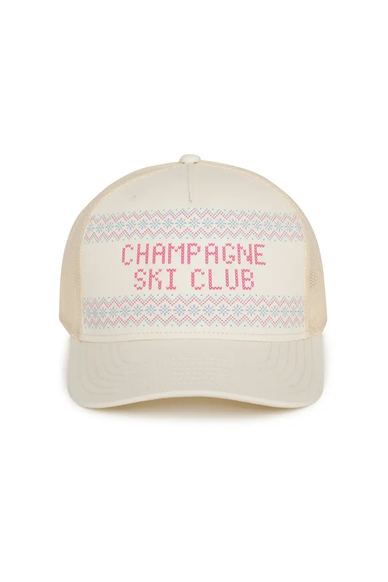 Anthropologie x Beach Riot Egret Champagne Trucker Hat – Ski Club Collection