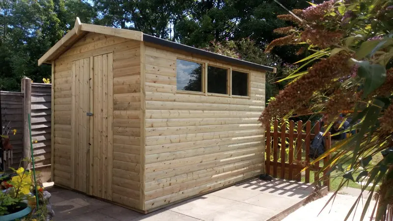 Apex Garden Shed with Glazed Windows – 6ft x 4ft (1.8m x 1.2m) Pressure-Treated Timber – Churnet Valley APEX6X4