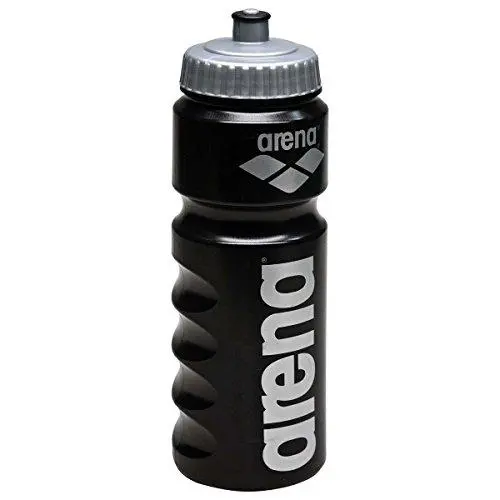 Arena Water Bottle – Black & Silver Metallic Finish