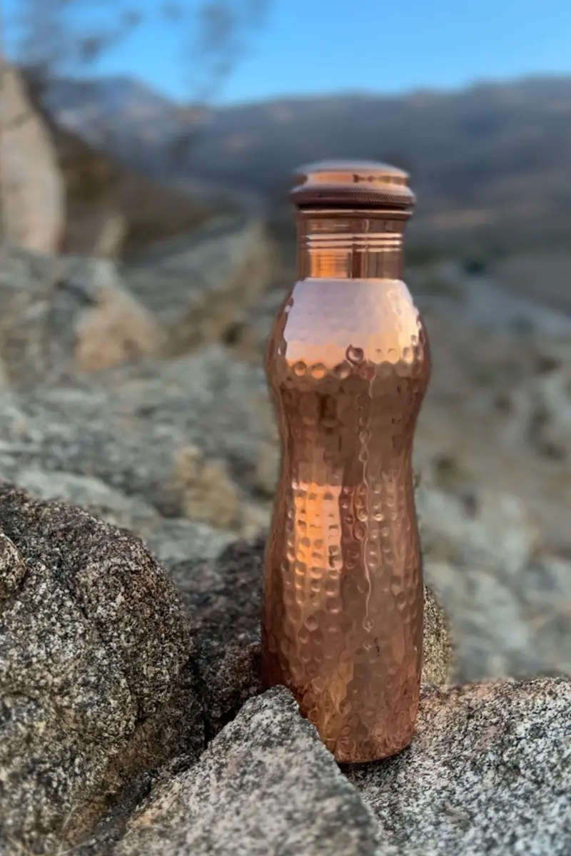 Artisan-Crafted Copper Water Bottle – Naturally Antimicrobial