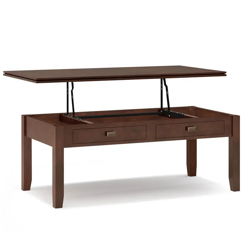 Artisan Lift-Top Coffee Table in Russet Brown