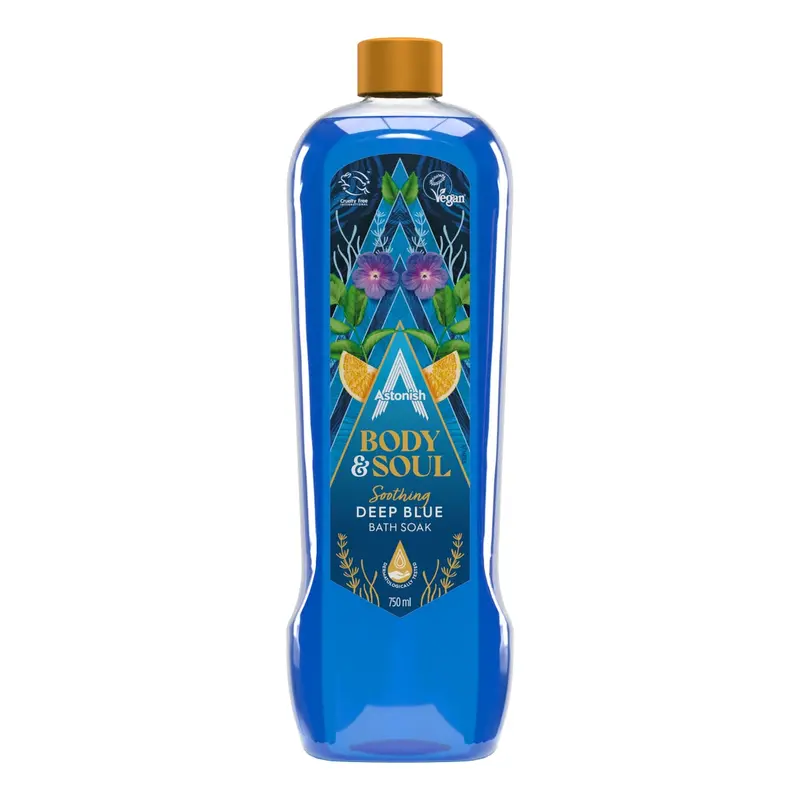 Astonish Body & Soul Deep Blue Soothing Bath Soak (750ml)