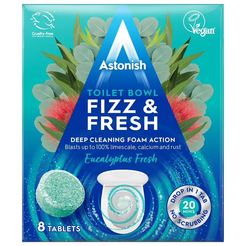 Astonish Fizz Fresh Eucalyptus Toilet Bowl Cleaner Tablets (8-Pack)