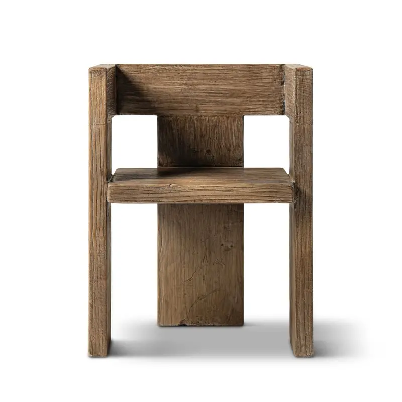 Avenel Block-Style Sculptural Accent Chair – Bold Geometric Design