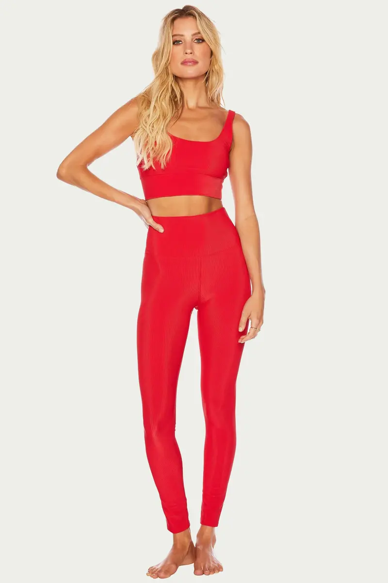 Ayla Red High-Waisted Legging