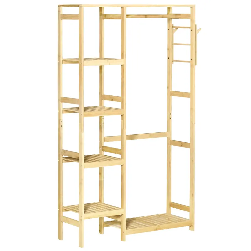 Baboo Five-Tier Clothing Storage Unit – 155cm Tall Fabric Wardrobe Shelf